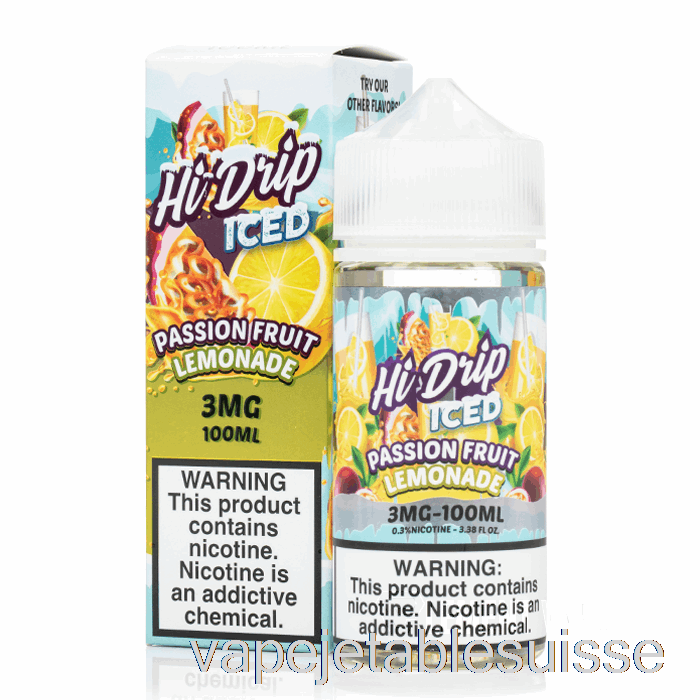 Vape Suisse Glace à La Limonade Aux Fruits De La Passion - E-liquide Hi-drip - 100ml 6mg